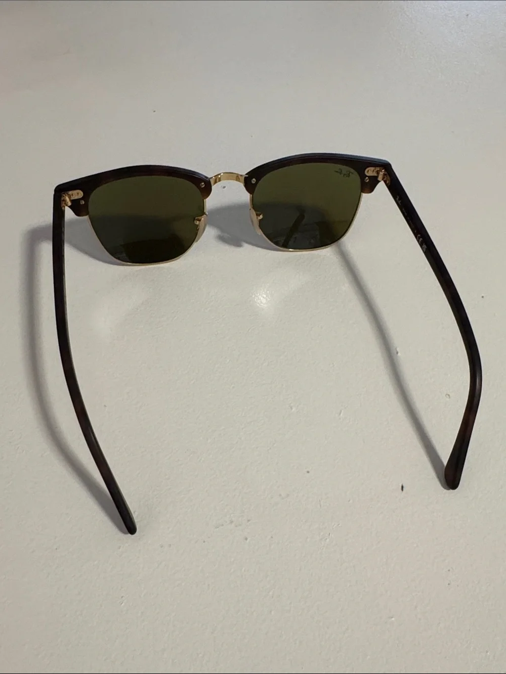 Ray-Ban Sunglasses with Blue Mirror Lenses and Tortoise Brow